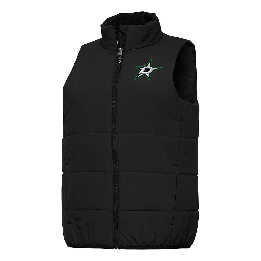 Women's Antigua Black Dallas Stars Experience Full-Zip Vest