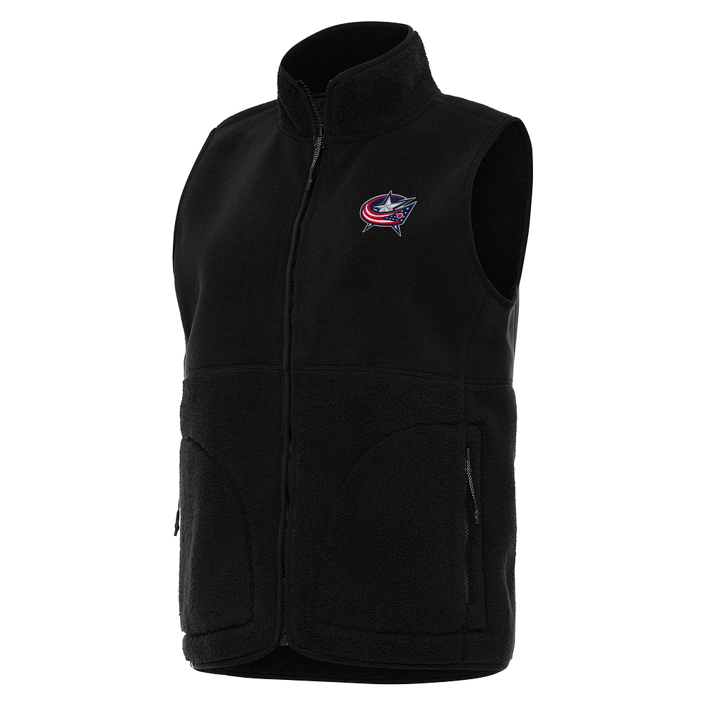Women's Antigua Columbus Blue Jackets Nostalgic Full-Zip Vest