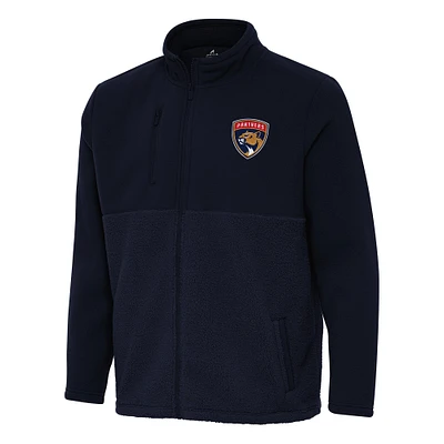 Men's Antigua Navy Florida Panthers Daily Fused Full-Zip Jacket