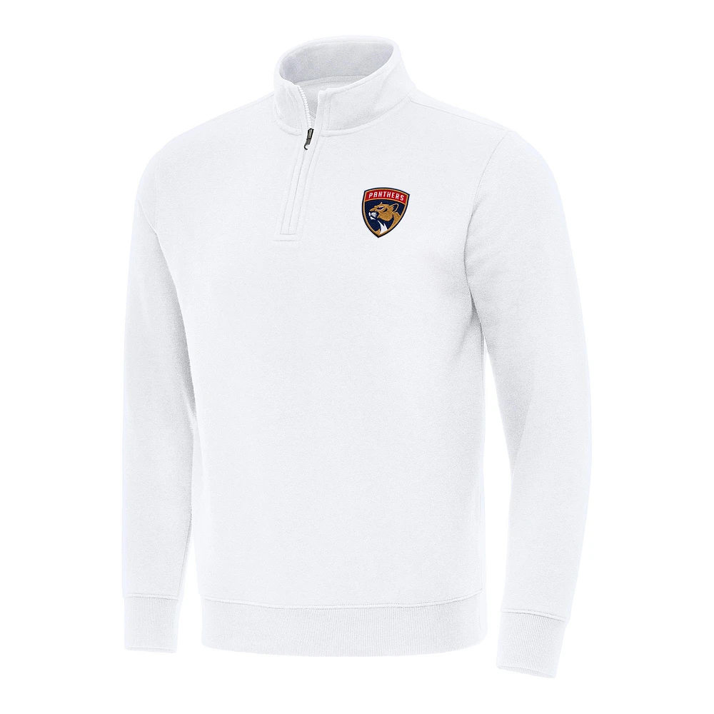 Men's Antigua Florida Panthers Victory Quarter-Zip Mock Sweatshirt