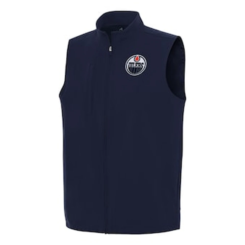 Men's Antigua Navy Edmonton Oilers Regard Full-Zip Vest