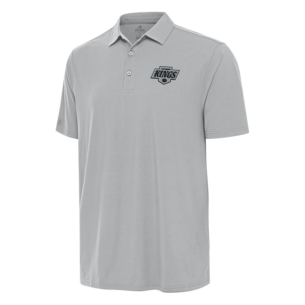Men's Antigua Gray Los Angeles Kings Era Polo