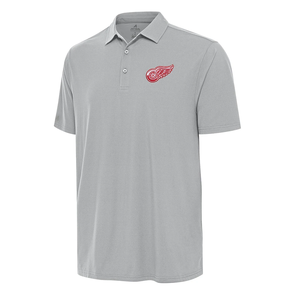 Men's Antigua Gray Detroit Red Wings Era Polo