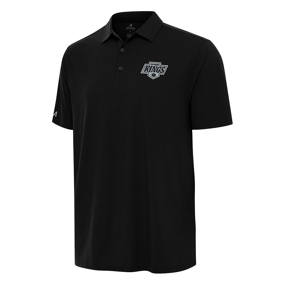 Men's Antigua Black Los Angeles Kings Era Polo