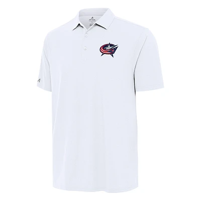 Men's Antigua White Columbus Blue Jackets Era Polo