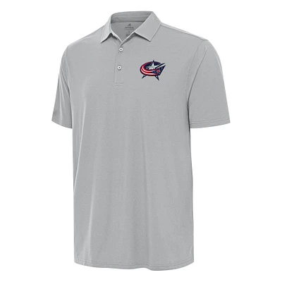 Men's Antigua Gray Columbus Blue Jackets Era Polo