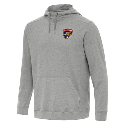 Men's Antigua Heather Gray Florida Panthers Cloud Pullover Hoodie