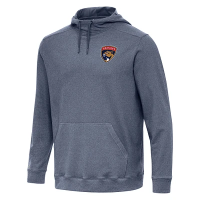 Men's Antigua Heather Navy Florida Panthers Cloud Pullover Hoodie
