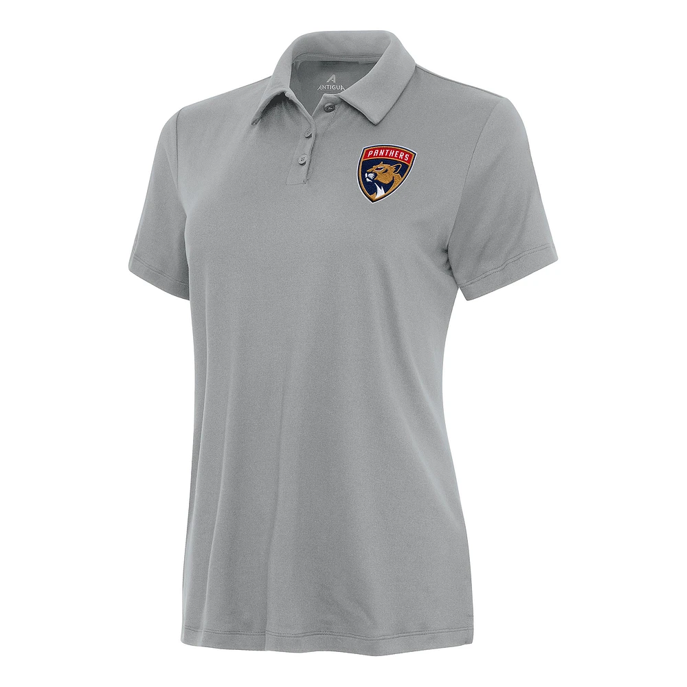 Women's Antigua Gray Florida Panthers Reprocess Polo