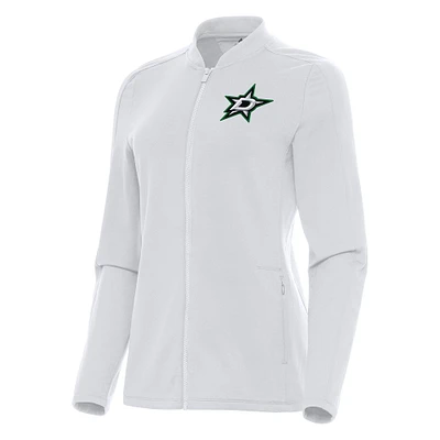 Women's Antigua White Dallas Stars Continual Full-Zip Jacket