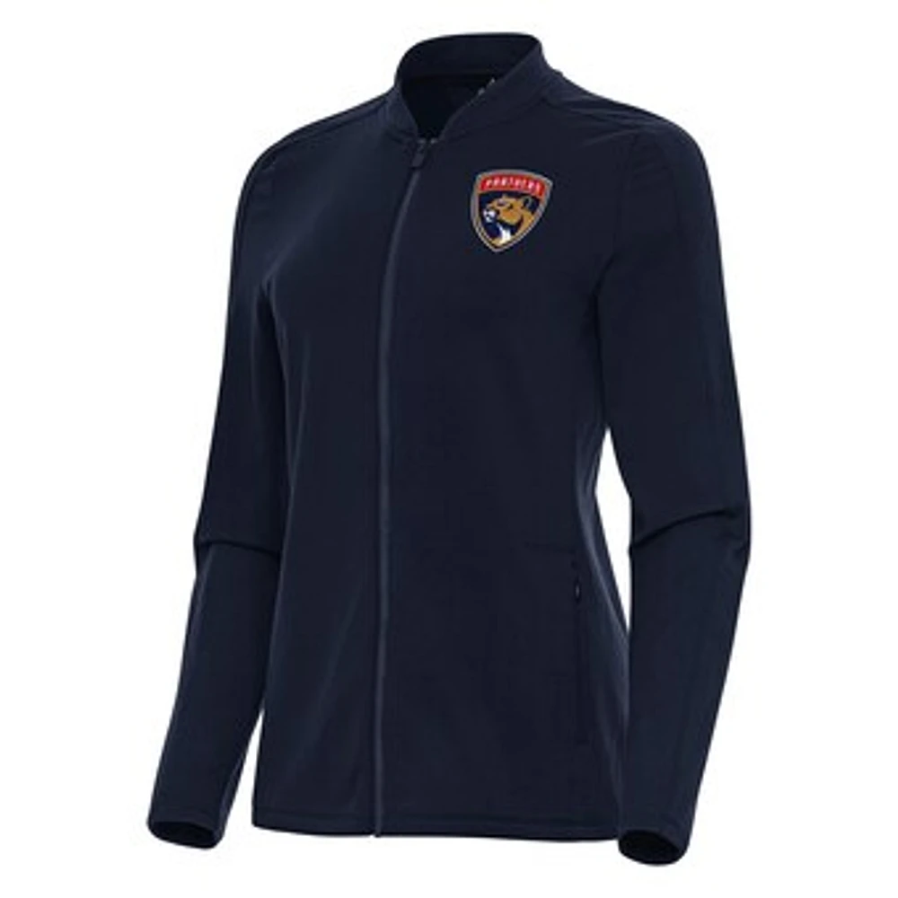 Women's Antigua Navy Florida Panthers Continual Full-Zip Jacket