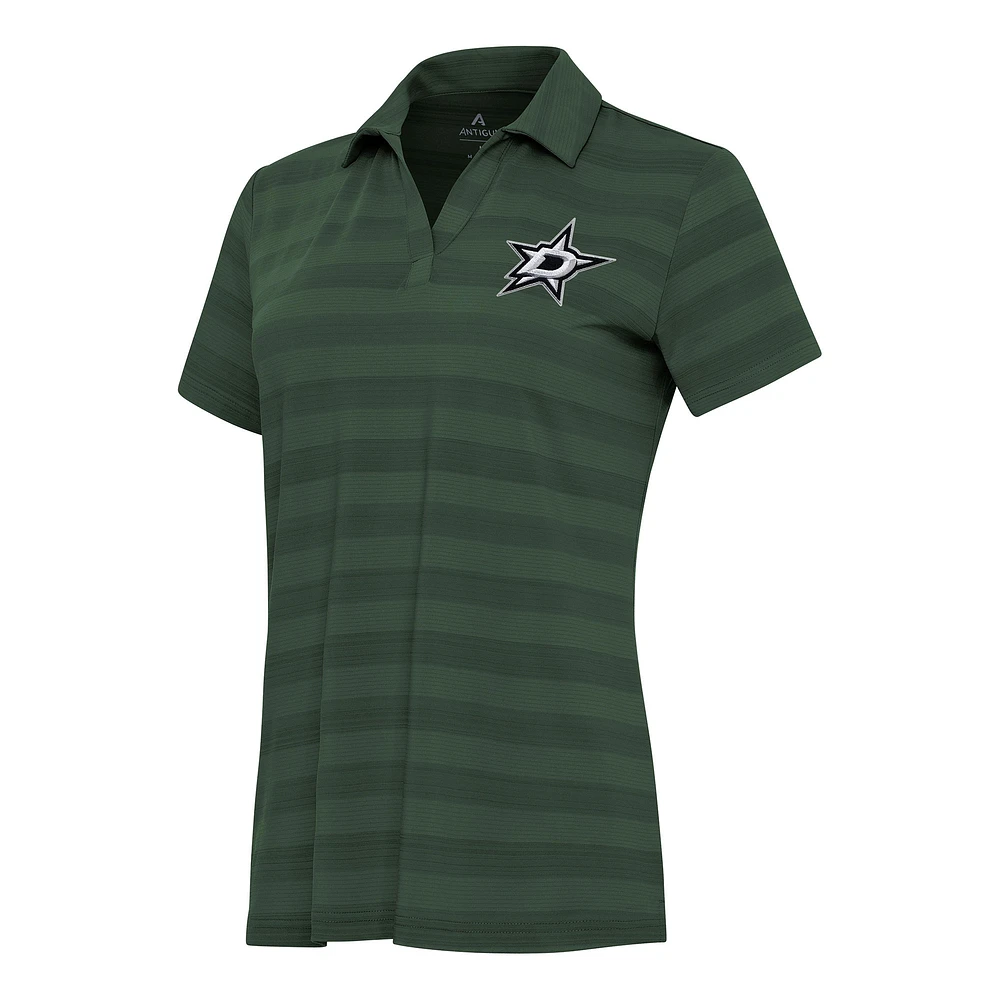 Women's Antigua Hunter Green Dallas Stars Tunnel Polo