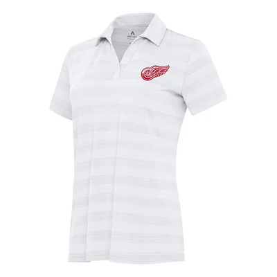 Women's Antigua White Detroit Red Wings Tunnel Polo