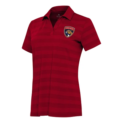 Women's Antigua Red Florida Panthers Tunnel Polo