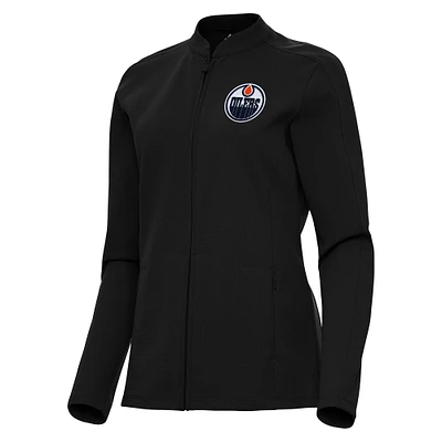 Women's Antigua Edmonton Oilers Regard Full-Zip Jacket