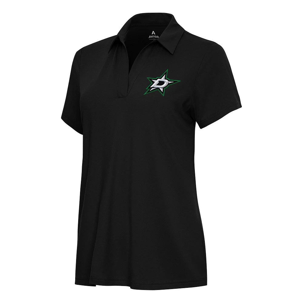Women's Antigua Black Dallas Stars Era Polo
