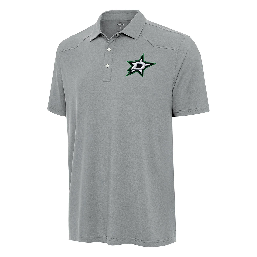 Men's Antigua Gray Dallas Stars Western Polo