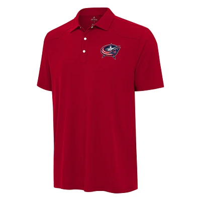 Men's Antigua Red Columbus Blue Jackets Western Polo