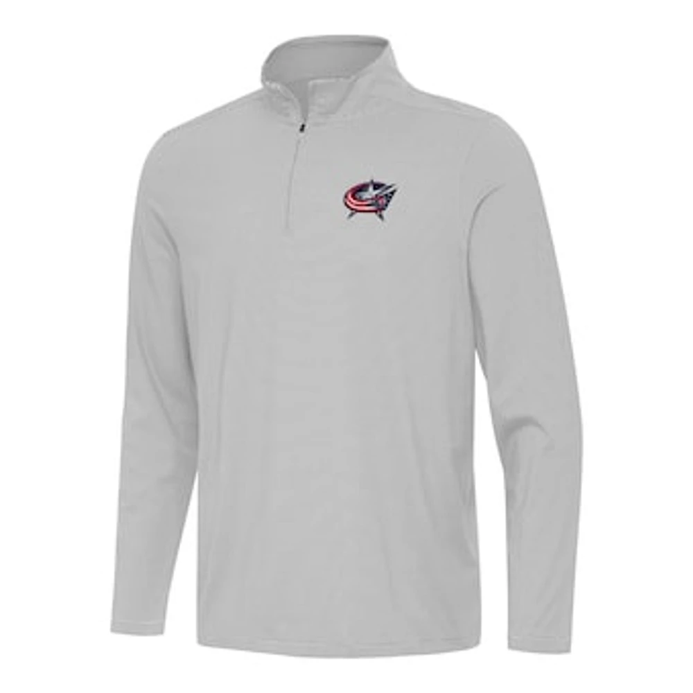 Men's Antigua Columbus Blue Jackets Twine Quarter-Zip Top