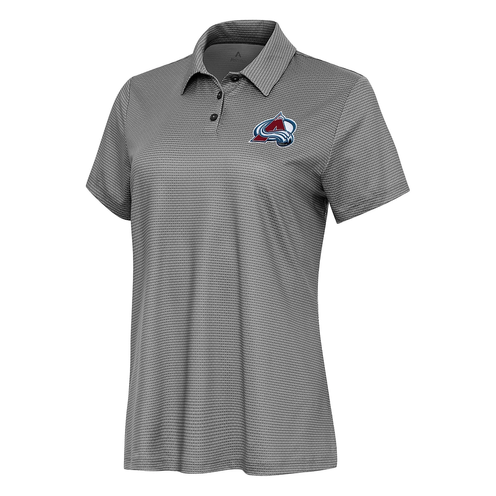 Women's Antigua White Colorado Avalanche Rings Polo