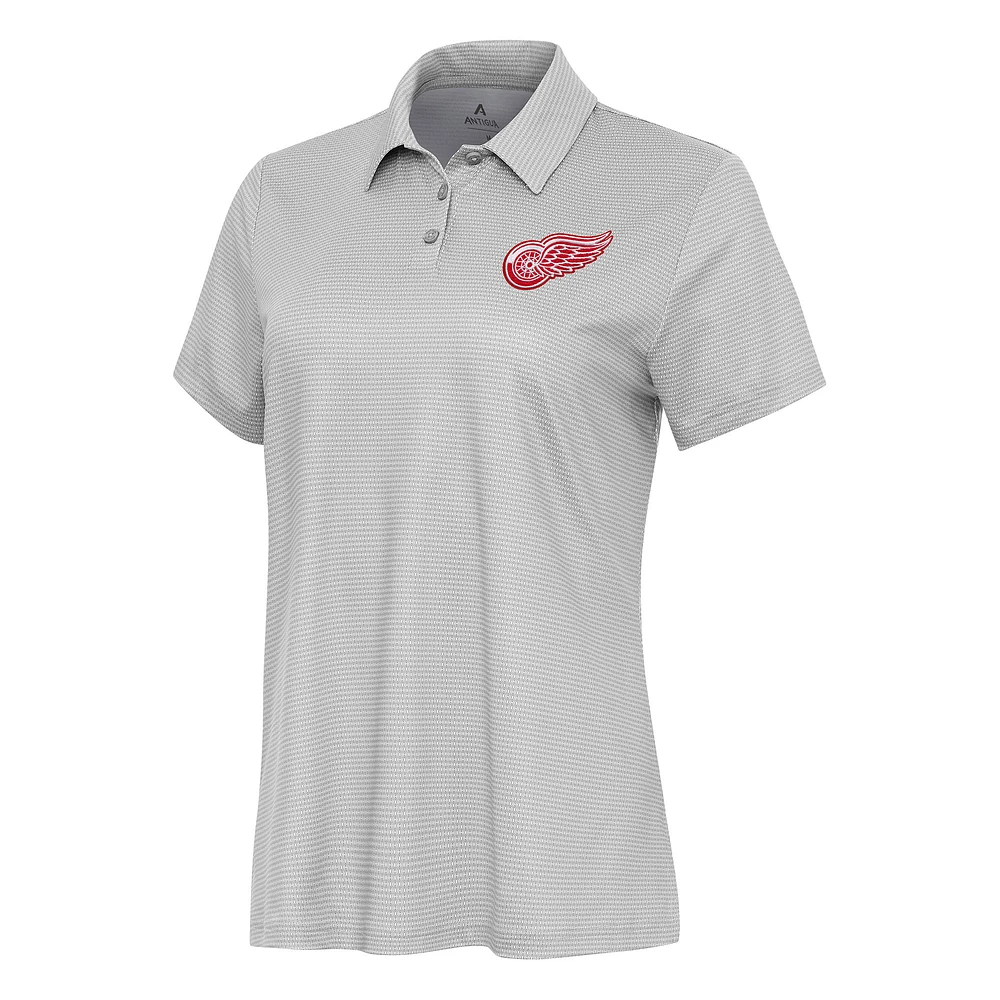 Women's Antigua White Detroit Red Wings Rings Polo