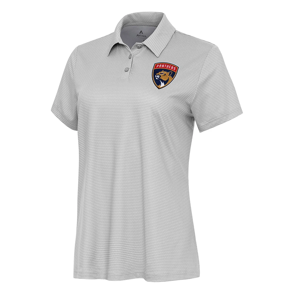 Women's Antigua White Florida Panthers Rings Polo