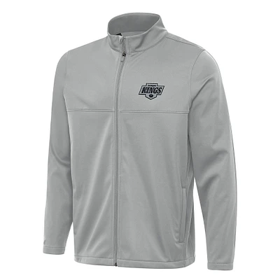 Men's Antigua Gray Los Angeles Kings Links 2 Full-Zip Golf Jacket