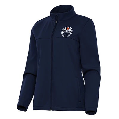 Women's Antigua Navy Edmonton Oilers Links 2 Full-Zip Golf Jacket