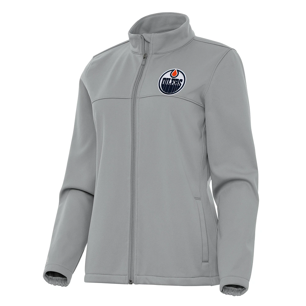 Women's Antigua Edmonton Oilers Links 2 Full-Zip Golf Jacket
