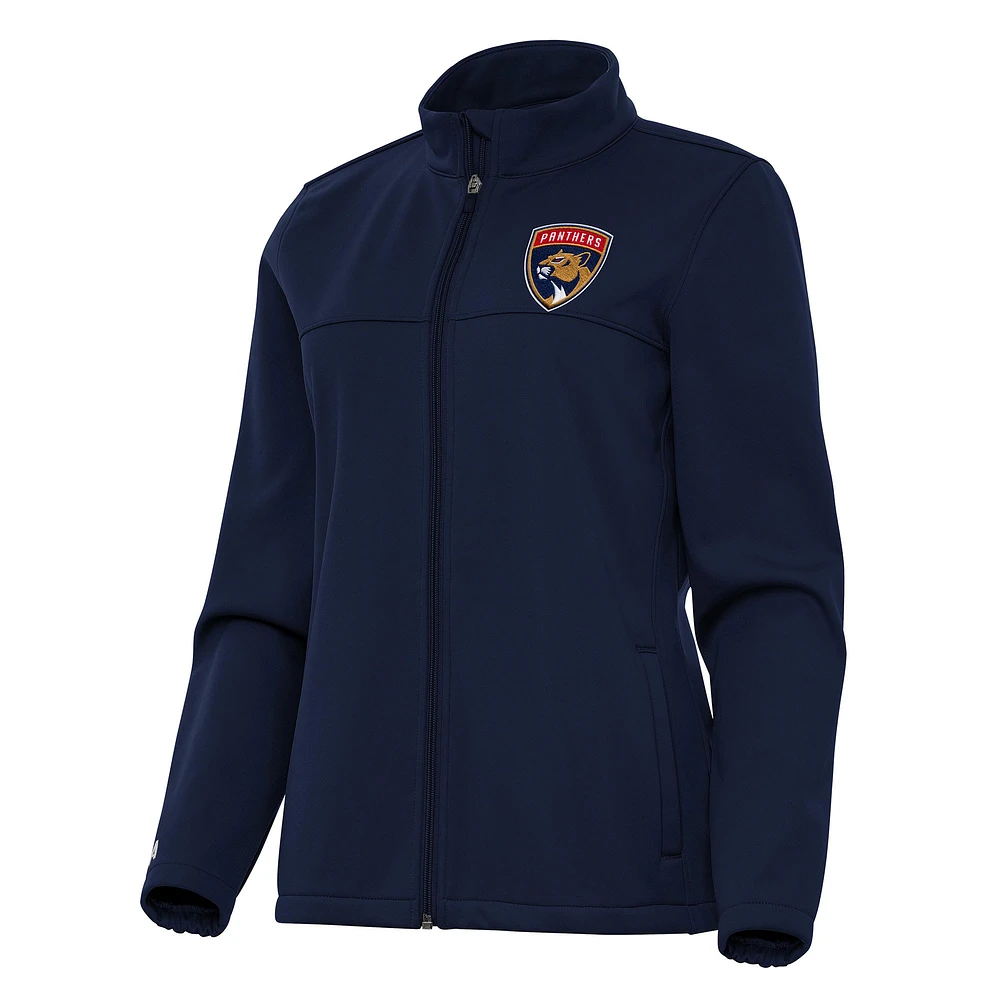 Women's Antigua Navy Florida Panthers Links 2 Full-Zip Golf Jacket