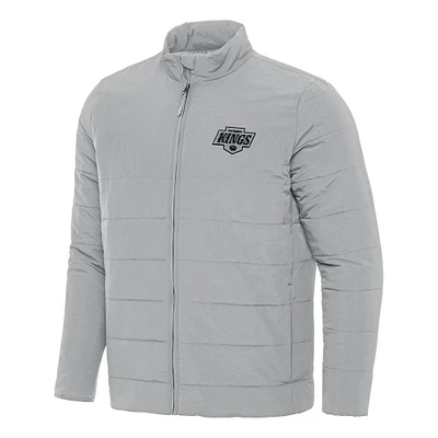 Men's Antigua Gray Los Angeles Kings Swelter Full-Zip Puffer Jacket