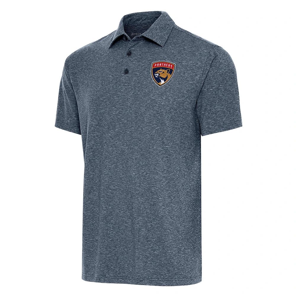 Men's Antigua Heather Navy Florida Panthers Big & Tall Par 3 Polo