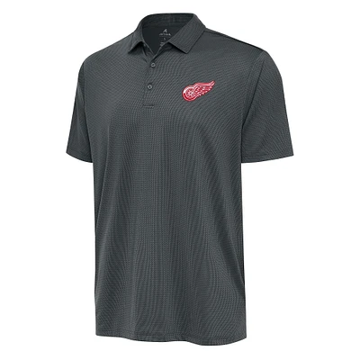 Men's Antigua Pewter Detroit Red Wings Big & Tall Ellipse Polo