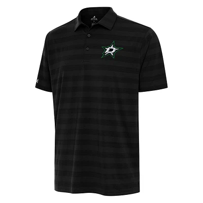 Men's Antigua Black Dallas Stars Big & Tall Tunnel Polo
