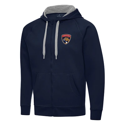 Men's Antigua Navy Florida Panthers Big & Tall Victory Full-Zip Hoodie