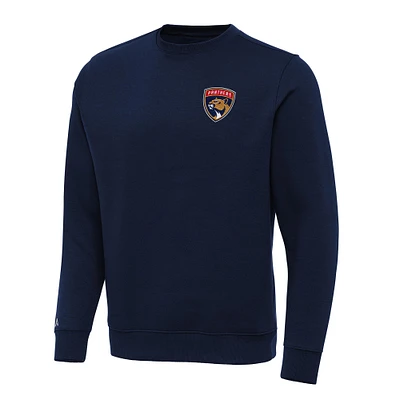 Men's Antigua Navy Florida Panthers Big & Tall Victory Crewneck Pullover Sweatshirt