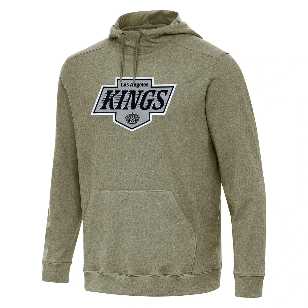 Men's Antigua Olive Los Angeles Kings Cloud Pullover Hoodie