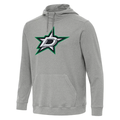 Men's Antigua Heather Gray Dallas Stars Cloud Pullover Hoodie