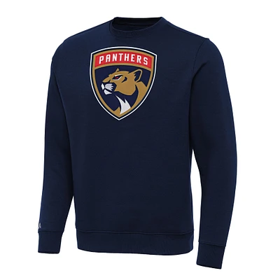 Men's Antigua Navy Florida Panthers Big & Tall Victory Crewneck Pullover Sweatshirt