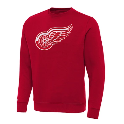 Men's Antigua Red Detroit Wings Big & Tall Victory Crewneck Pullover Sweatshirt
