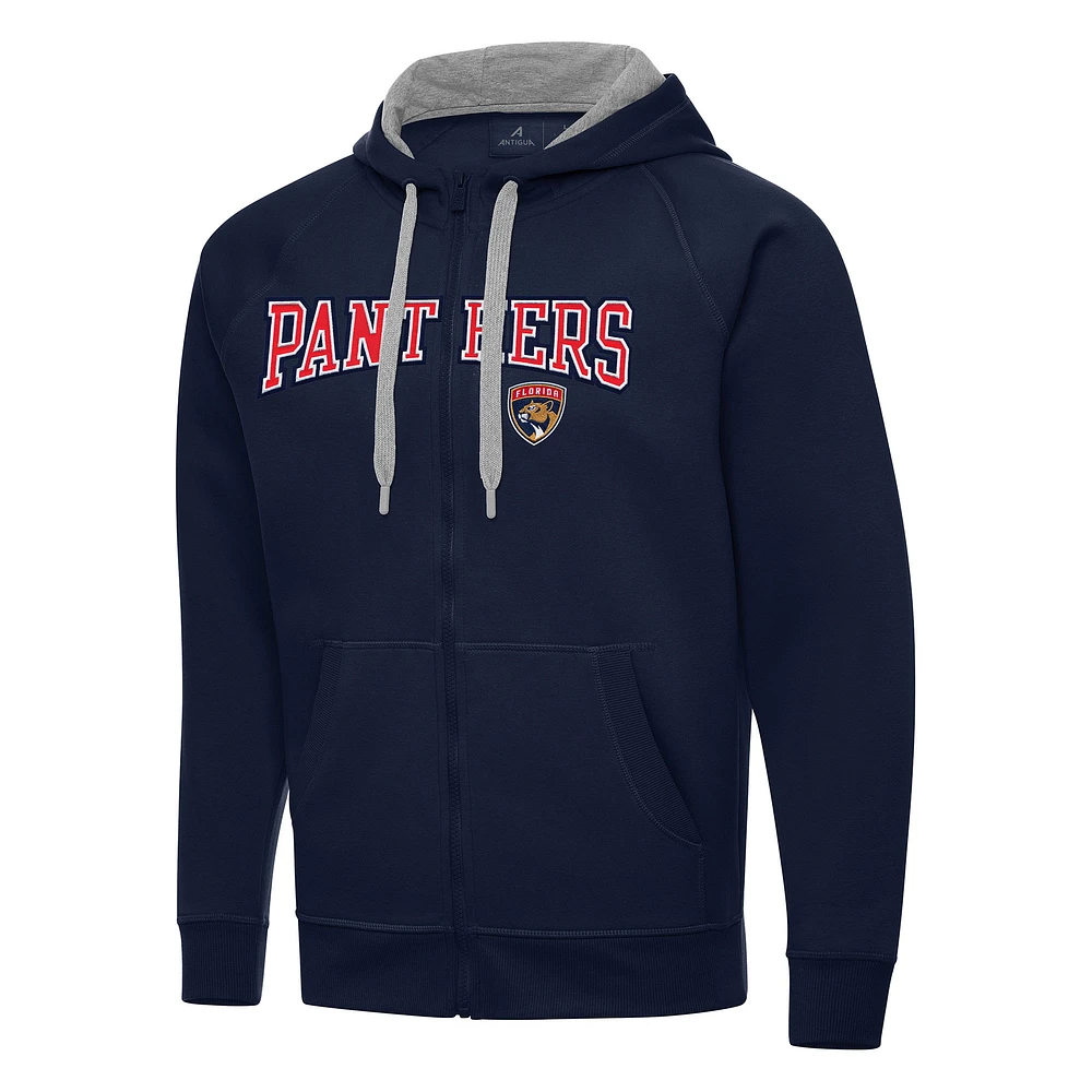 Men's Antigua Navy Florida Panthers Big & Tall Victory Full-Zip Hoodie