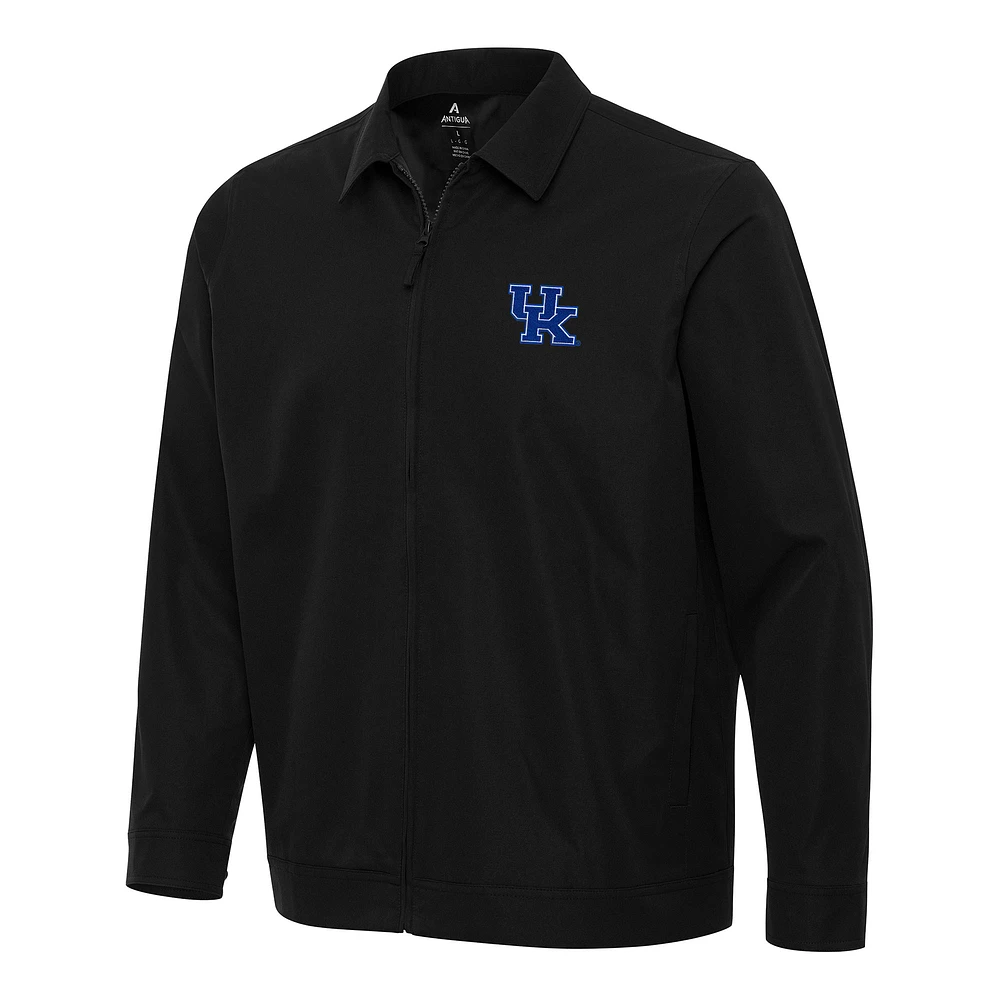 Men's Antigua Black Kentucky Wildcats Pivot Full-Zip Jacket