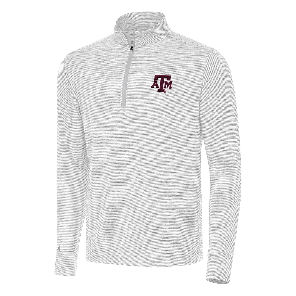 Men's Antigua Gray Texas A&M Aggies Cause Quarter-Zip Top