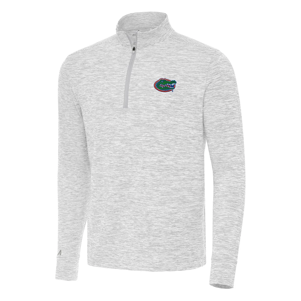 Men's Antigua Gray Florida Gators Cause Quarter-Zip Top