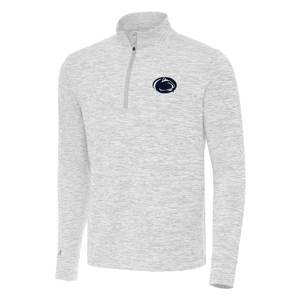 Men's Antigua Gray Penn State Nittany Lions Cause Quarter-Zip Top