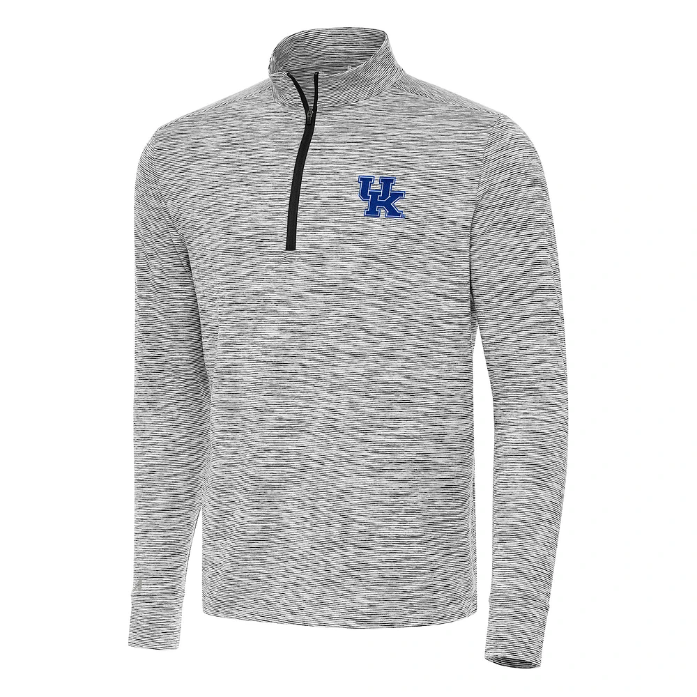 Men's Antigua Black Kentucky Wildcats Cause Quarter-Zip Top