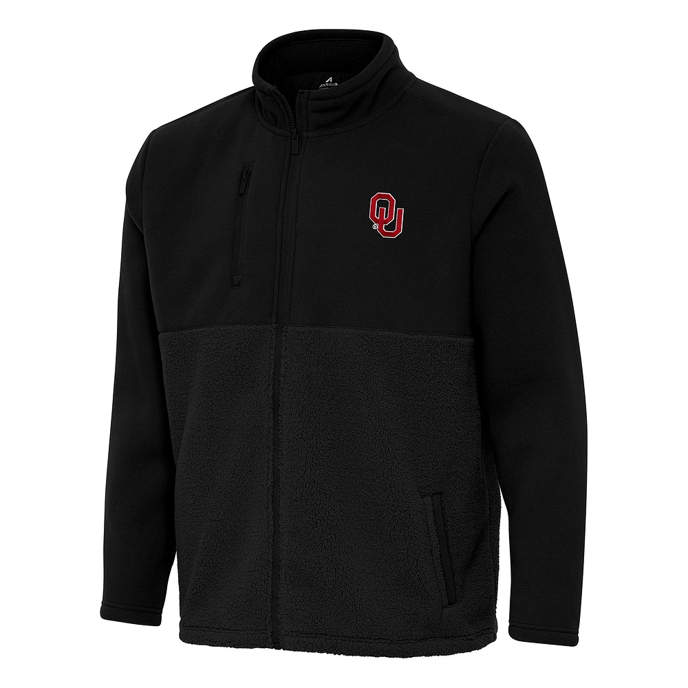 Men's Antigua Oklahoma Sooners Daily Fused Full-Zip Jacket