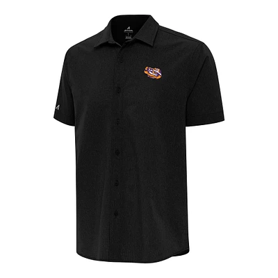 Men's Antigua Black LSU Tigers Activate Button-Up Shirt