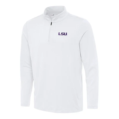 Men's Antigua White LSU Tigers Reprocess Quarter-Zip Top