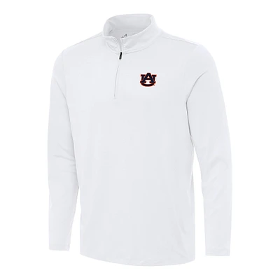 Men's Antigua White Auburn Tigers Reprocess Quarter-Zip Top